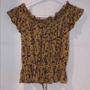 Cropped off the shoulder top